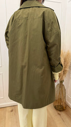 Trench verde militare doppiopetto Susy mix