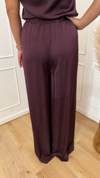 Pantalone effetto raso Bordaux susymix