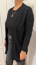 Cardigan lungo basico lurex nero Griffai