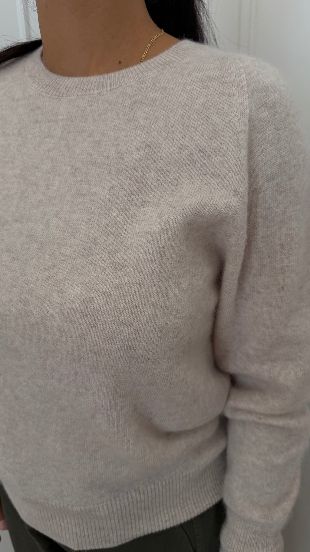 Paricollo Beige Lana/Cashmere senza cuciture Griffai