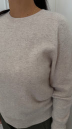 Paricollo Beige Lana/Cashmere senza cuciture Griffai