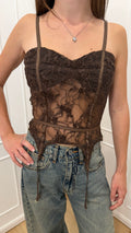 Top pizzo velluto moro Haveone