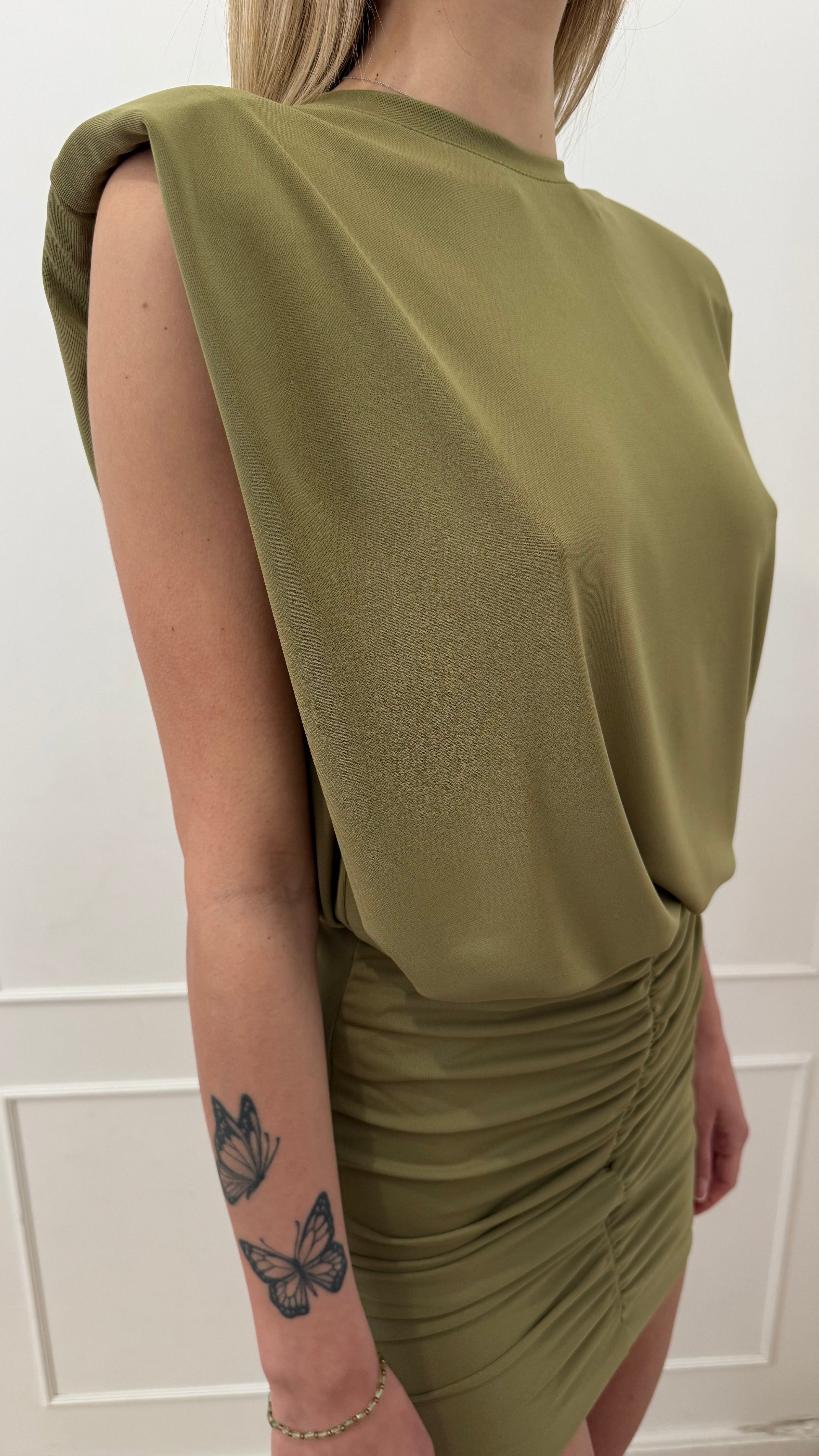 T shirt spalline verde oliva  kontatto