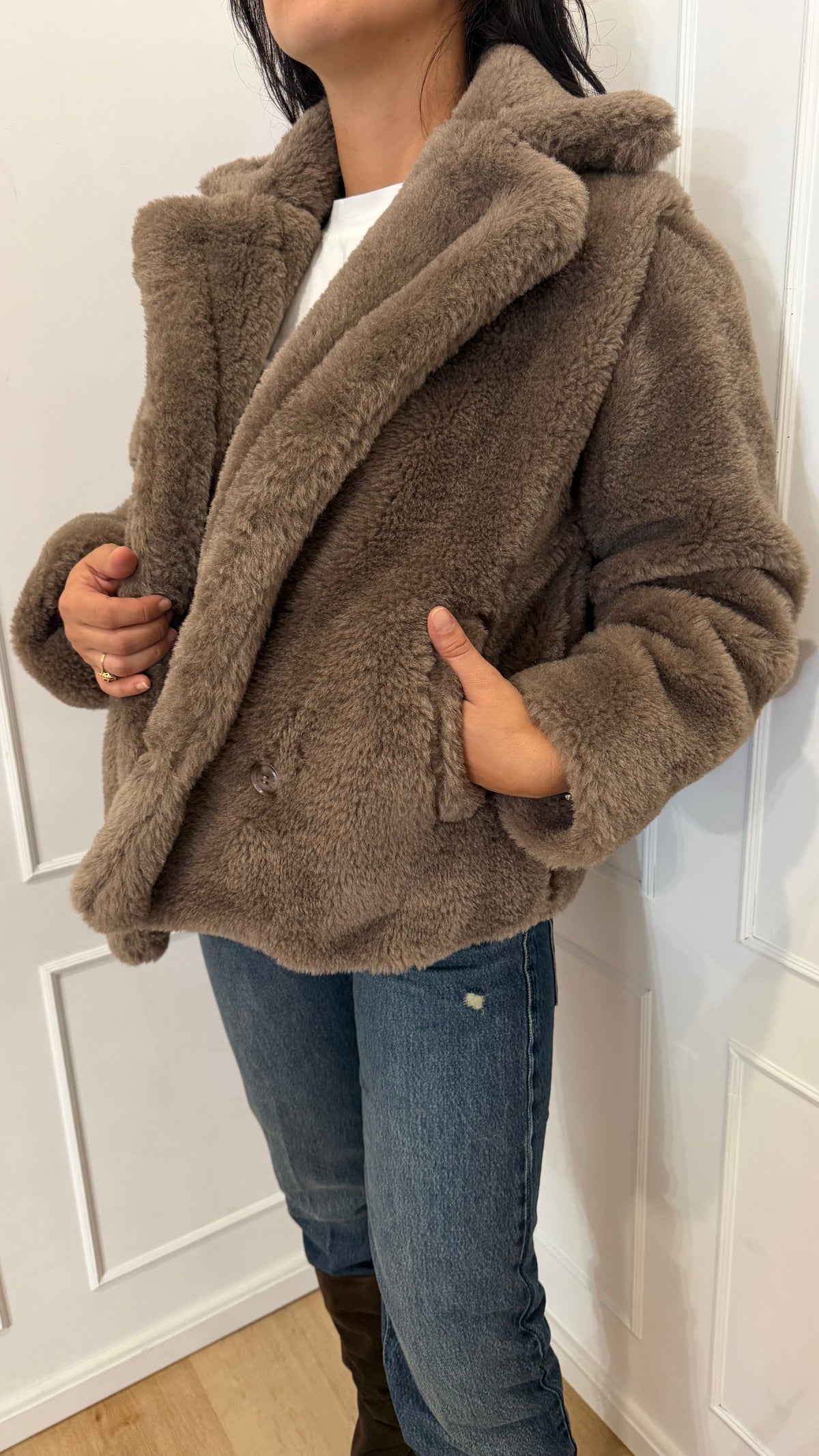 Pelliccina corta teddy Haveone