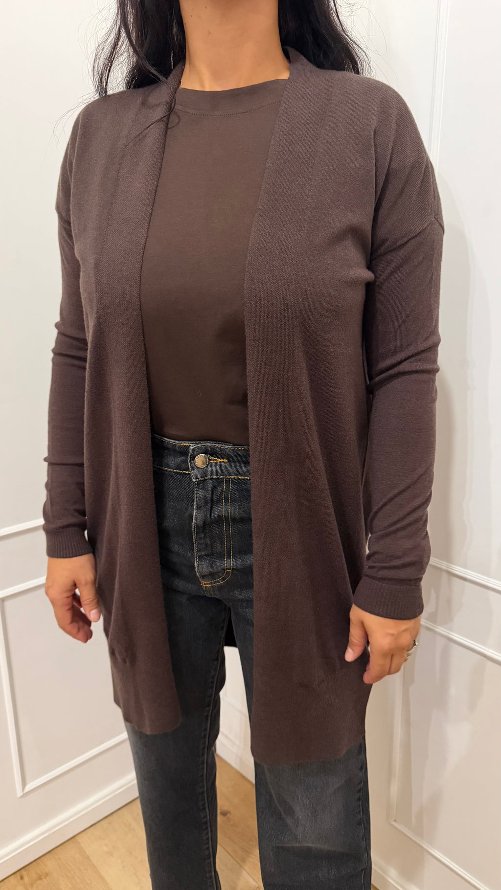 Cardigan Moro Lungo Basico Viscosa Griffai