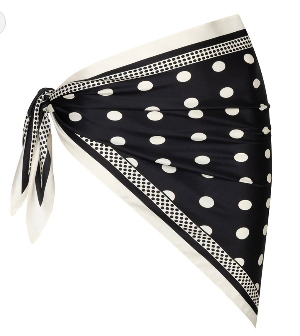 Foulard bandana pois base nera club Manhattan