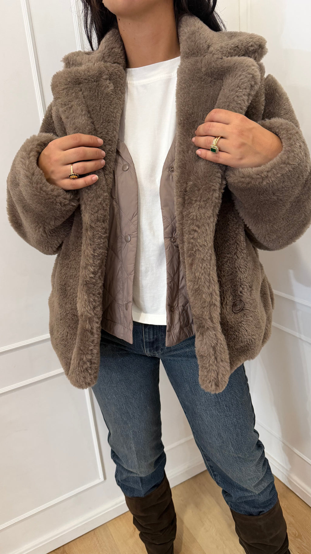 Pelliccina corta teddy Haveone