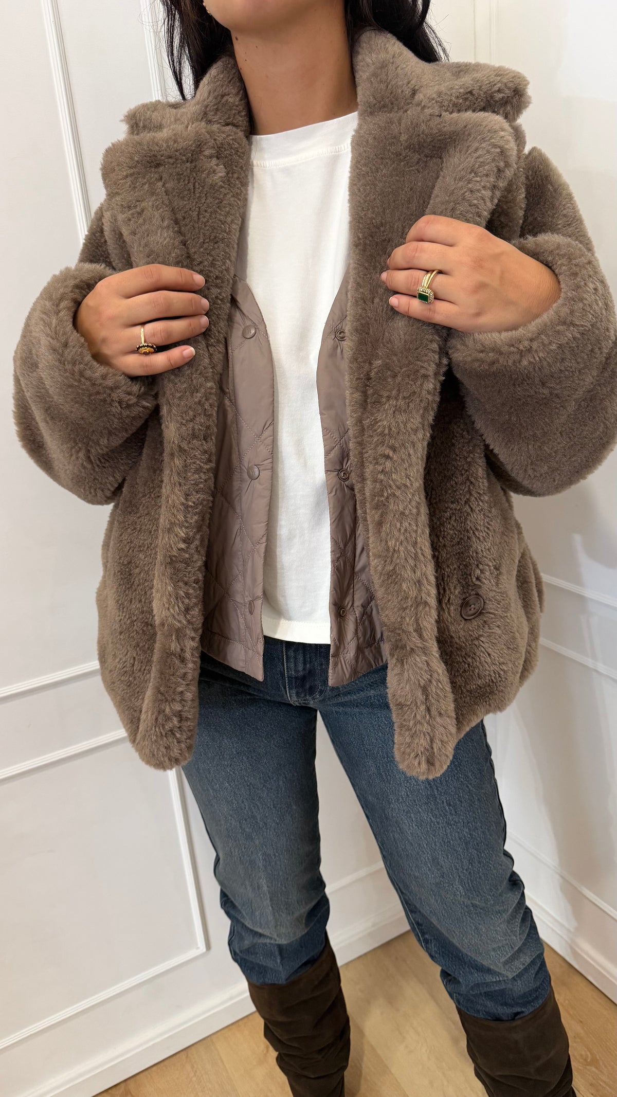Pelliccina corta teddy Haveone