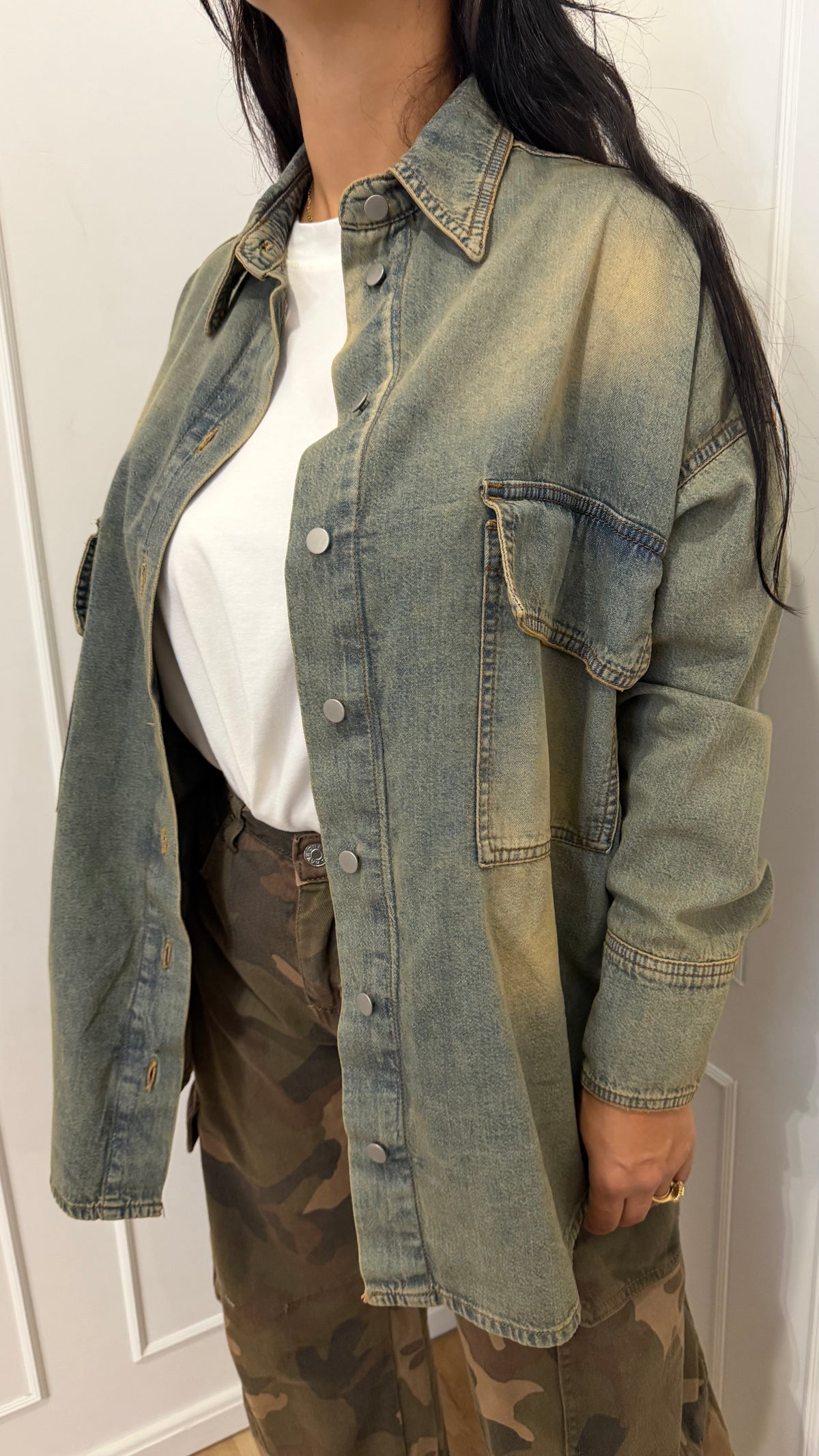 Camicia oversize fondo stondato Haveone