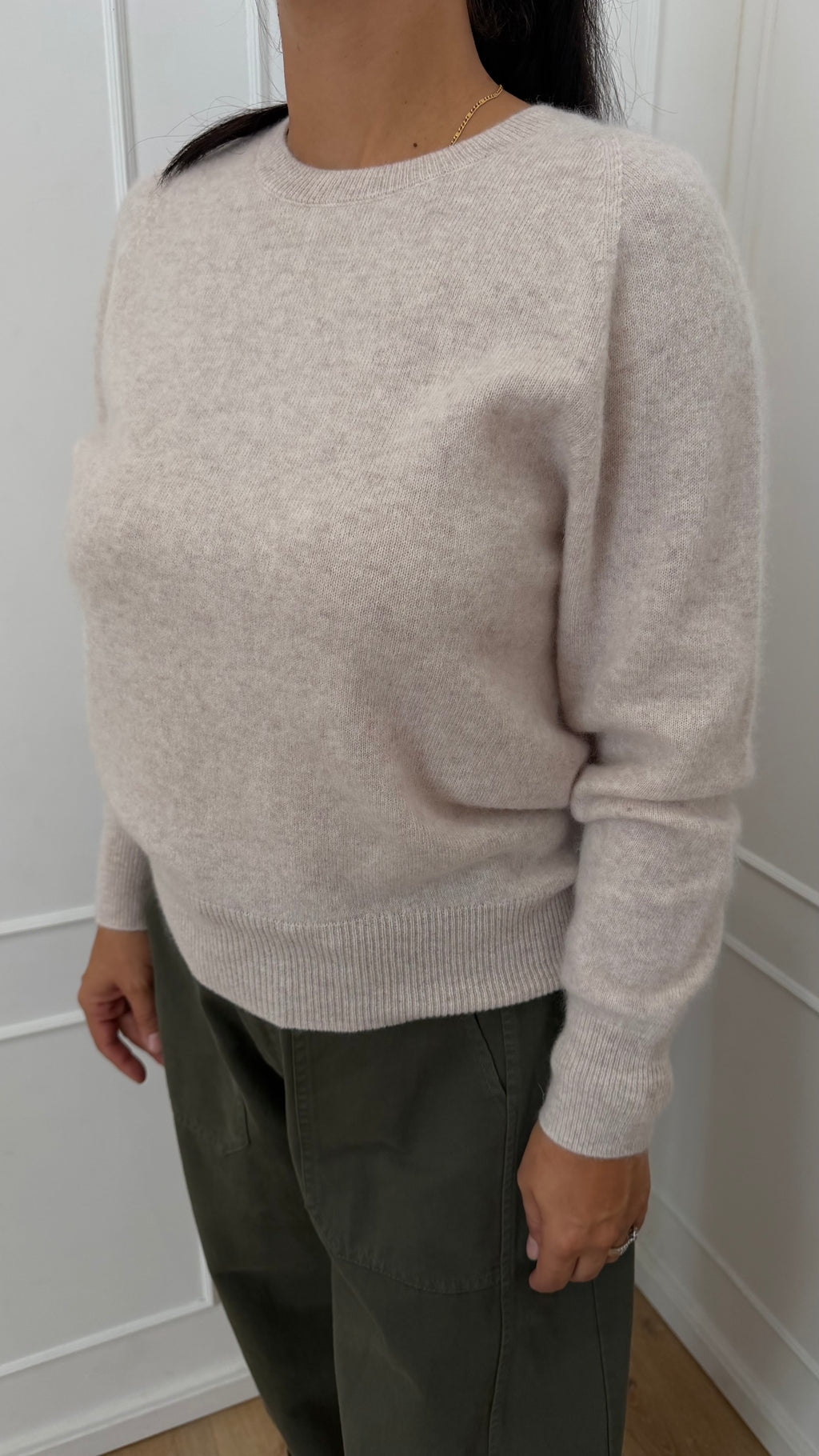 Paricollo Beige Lana/Cashmere senza cuciture Griffai