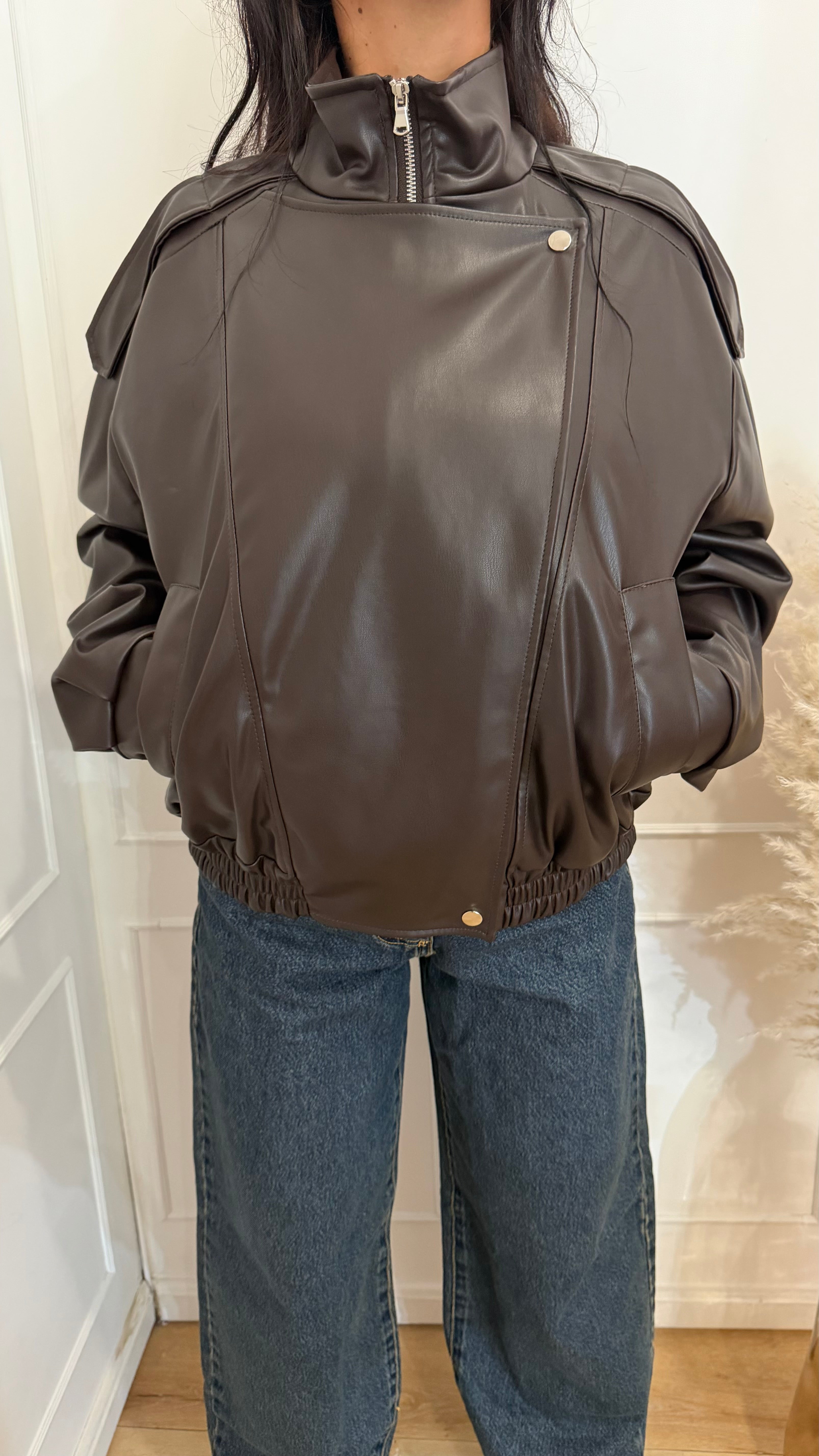 Bomber ecopelle moro Vicolo