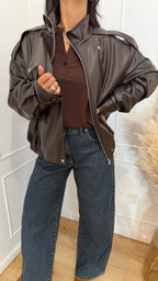 Bomber ecopelle moro Vicolo