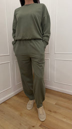 Completo in felpa Susy Mix verde