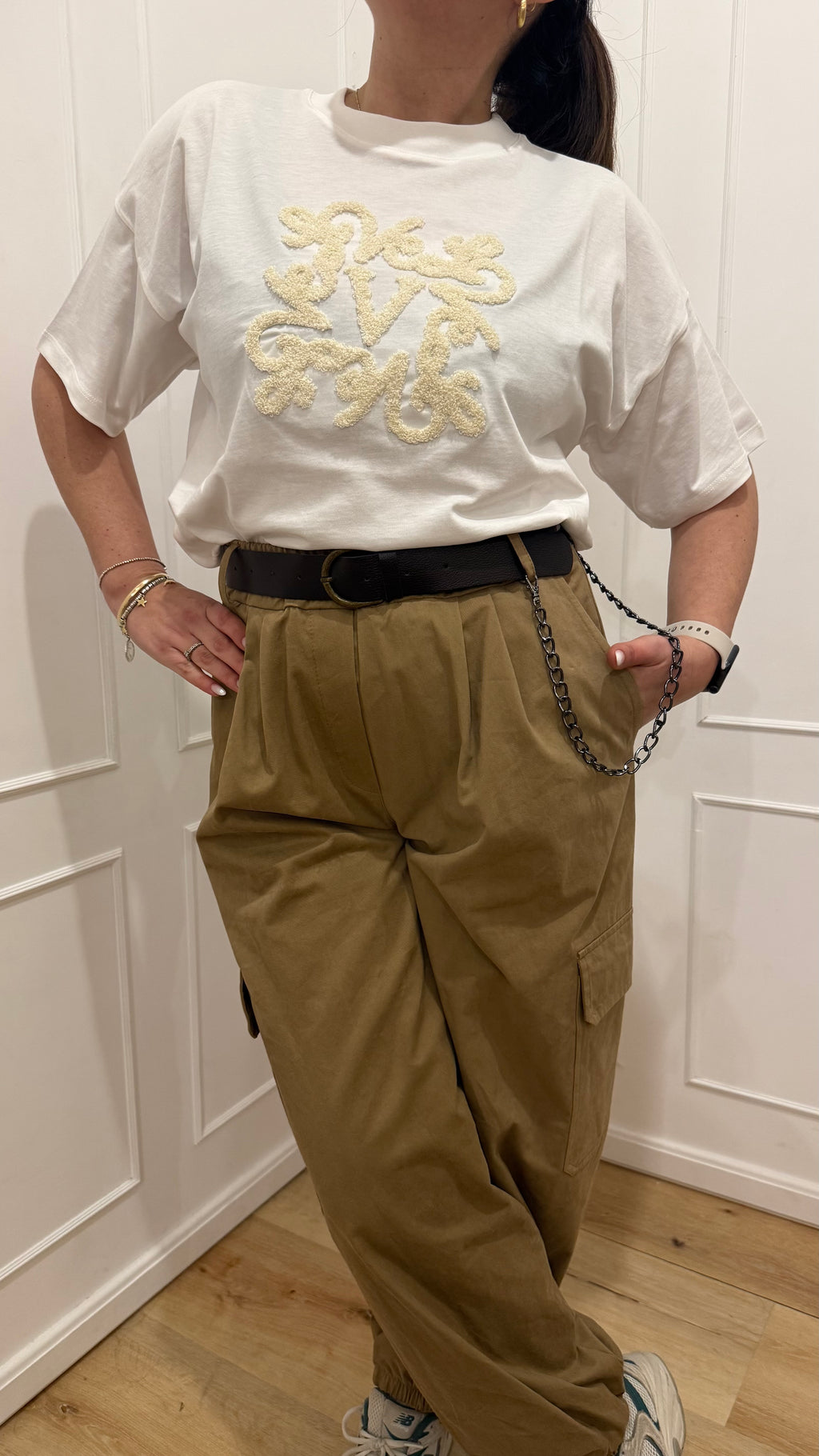 T shirt con stampa in tessuto vicolo