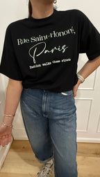 T-shirt Paris nera Vicolo