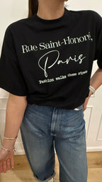 T-shirt Paris nera Vicolo