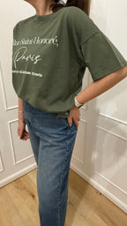 T-shirt Paris verde Vicolo