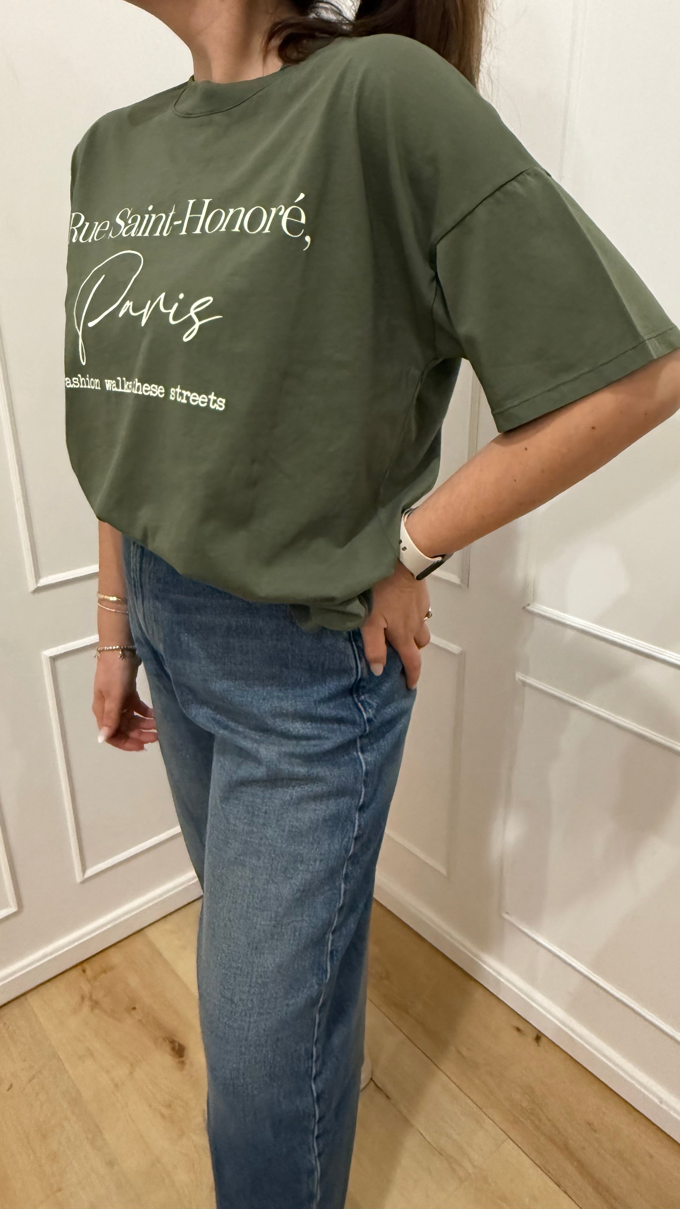 T-shirt Paris verde Vicolo