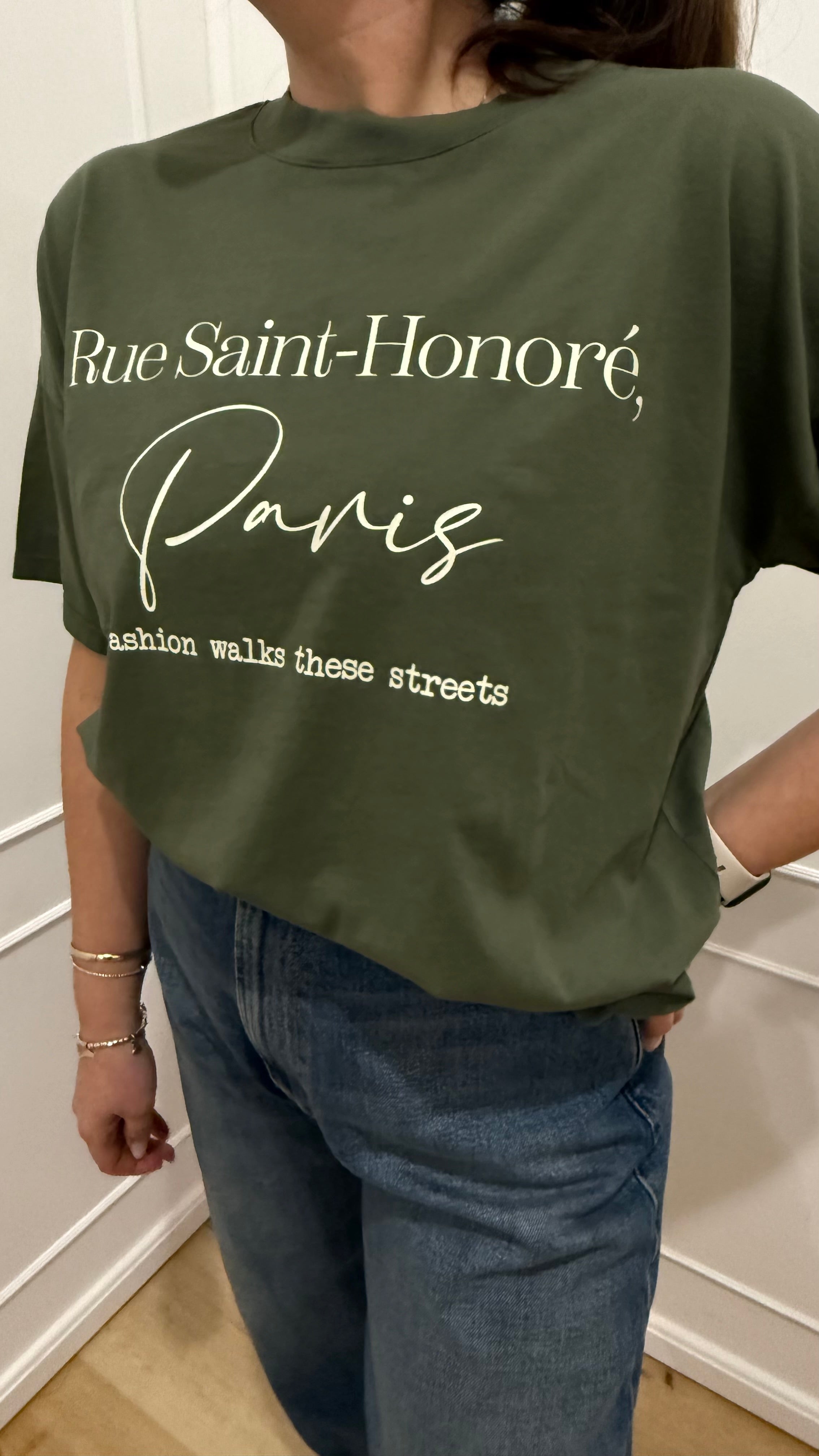 T-shirt Paris verde Vicolo