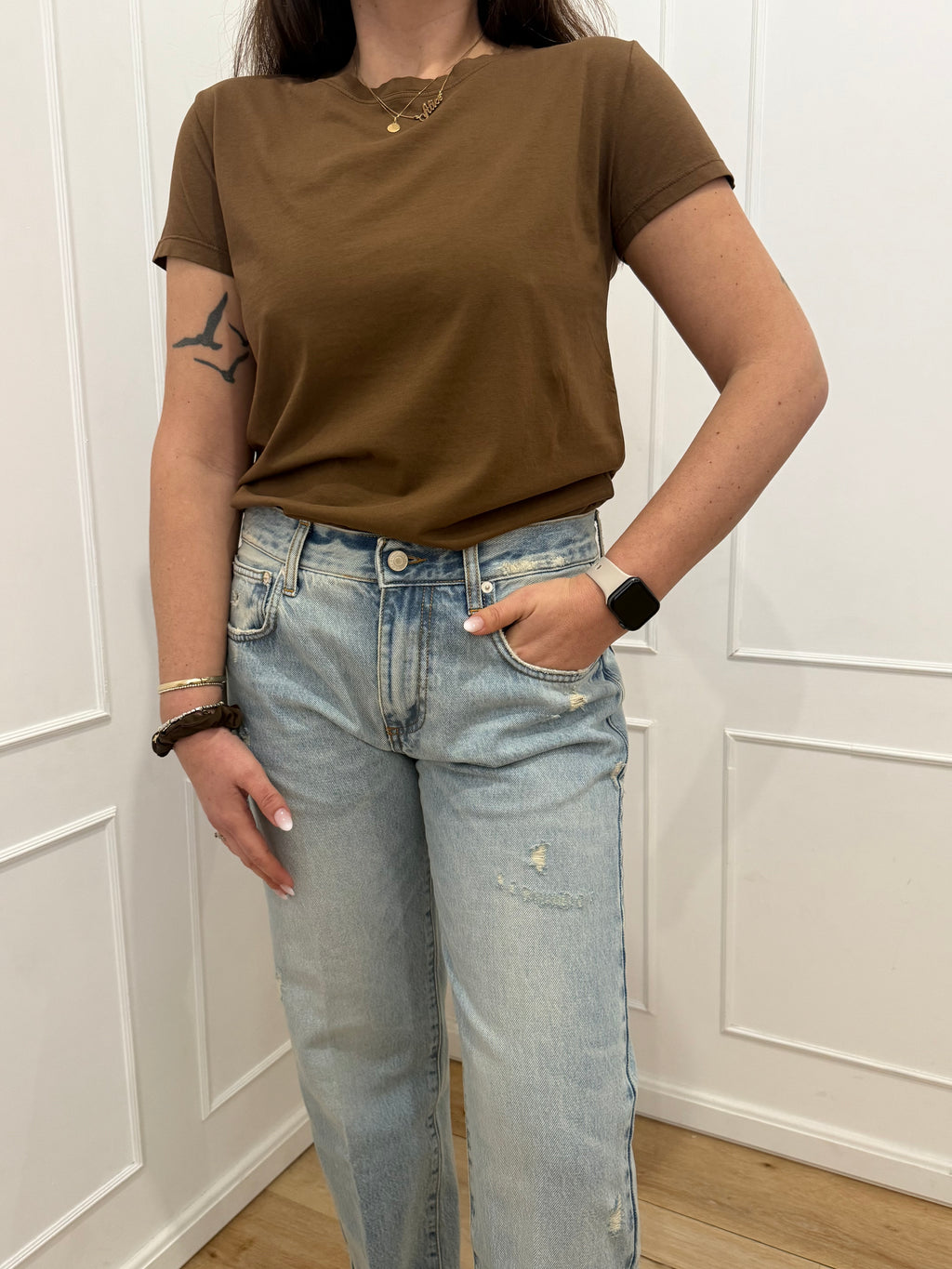 T-shirt basic marrone Vicolo