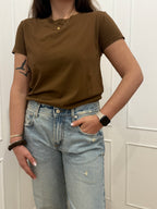 T-shirt basic marrone Vicolo