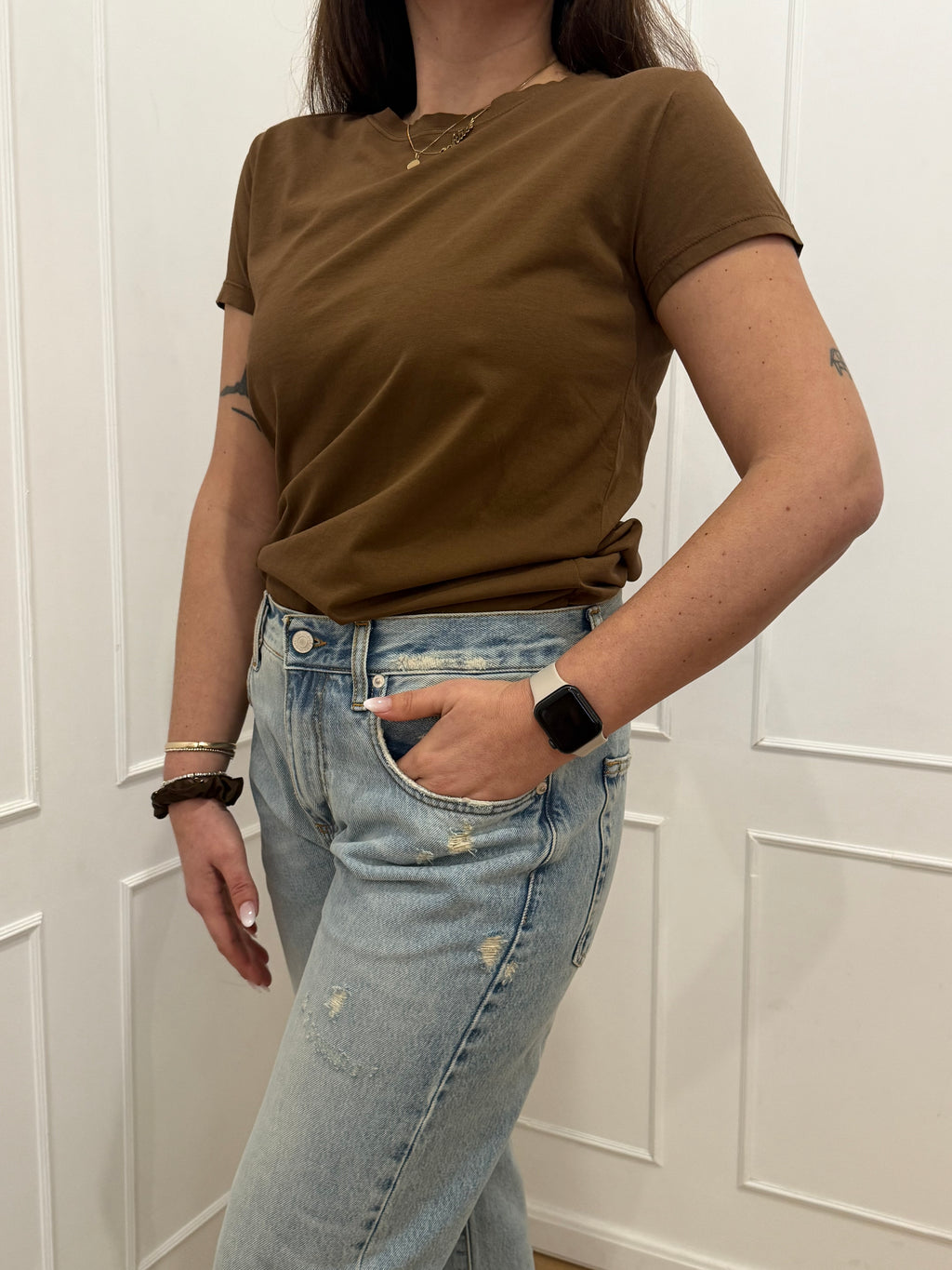 T-shirt basic marrone Vicolo