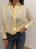 Camicia con arricciatura colore pulcino   vicolo