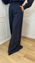 Pantalone gessato blu susymix