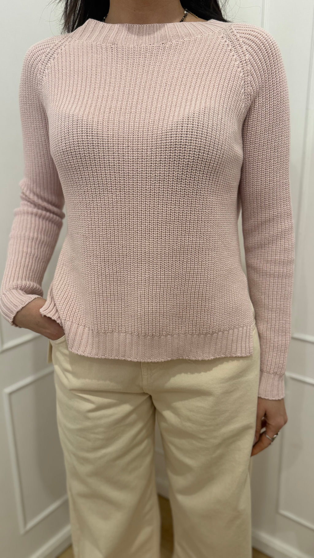 Maglia punto pannocchia rosa Susy Mix