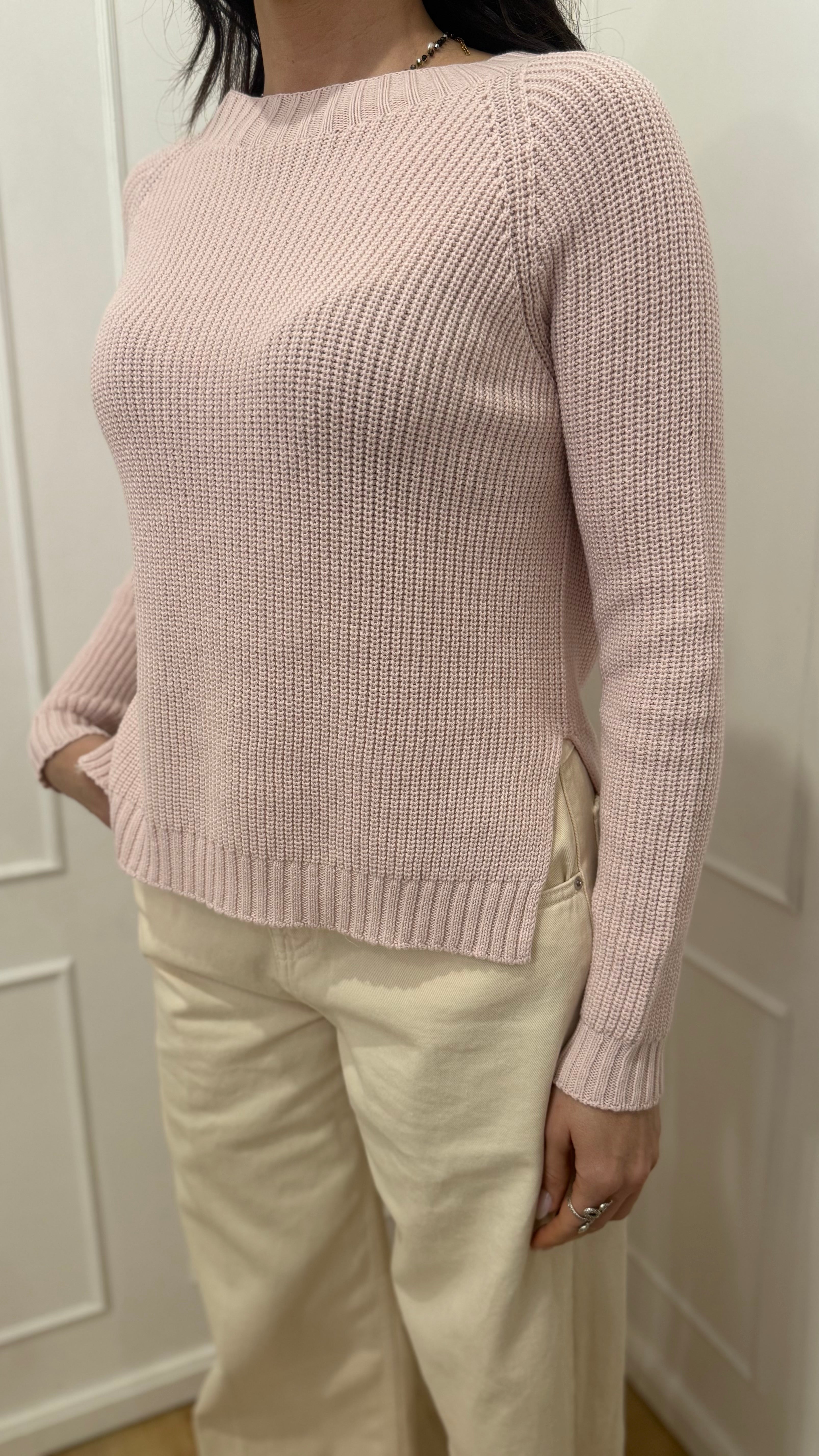 Maglia punto pannocchia rosa Susy Mix