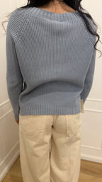 Maglia punto pannocchia celeste Susy Mix