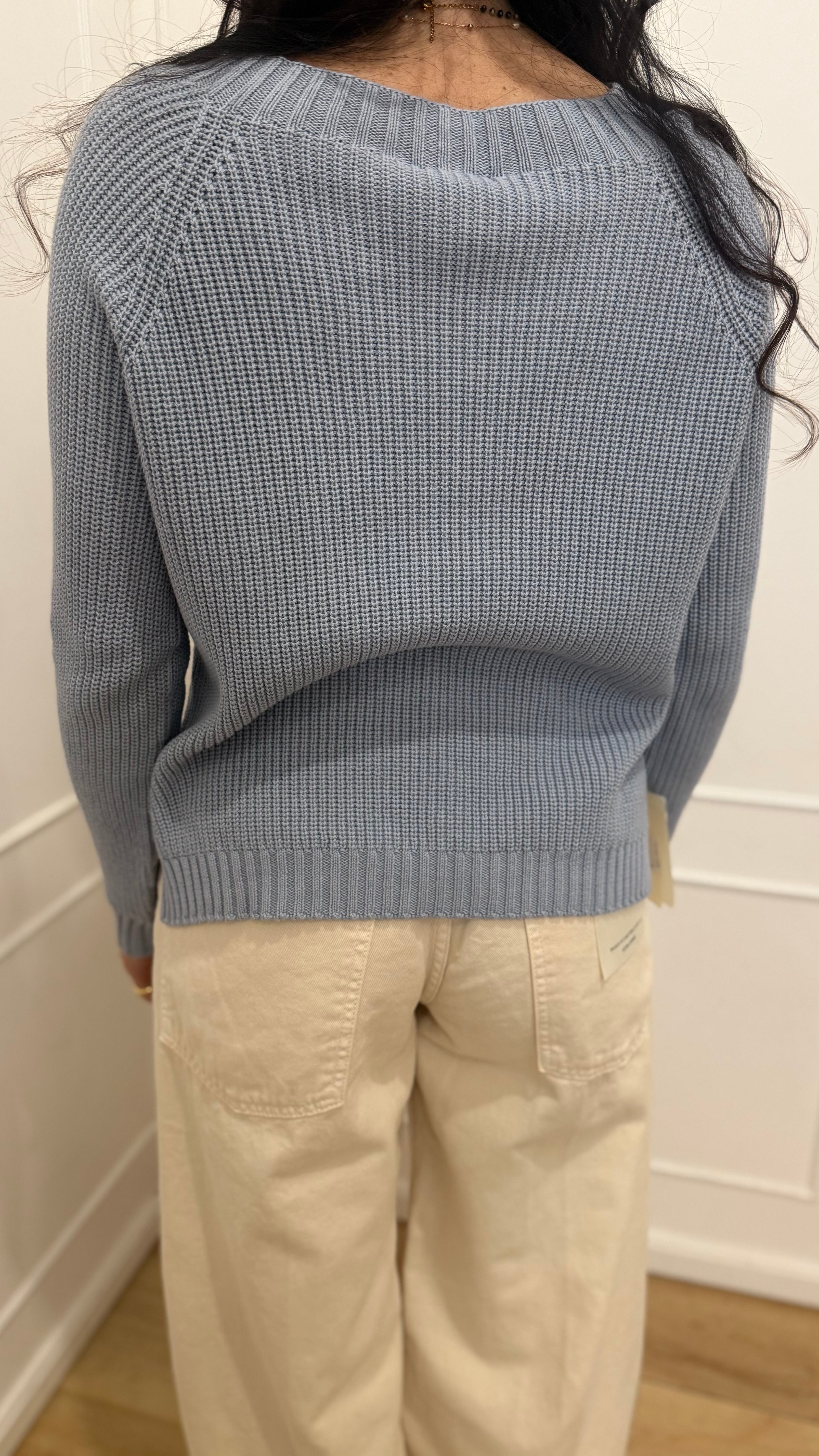 Maglia punto pannocchia celeste Susy Mix