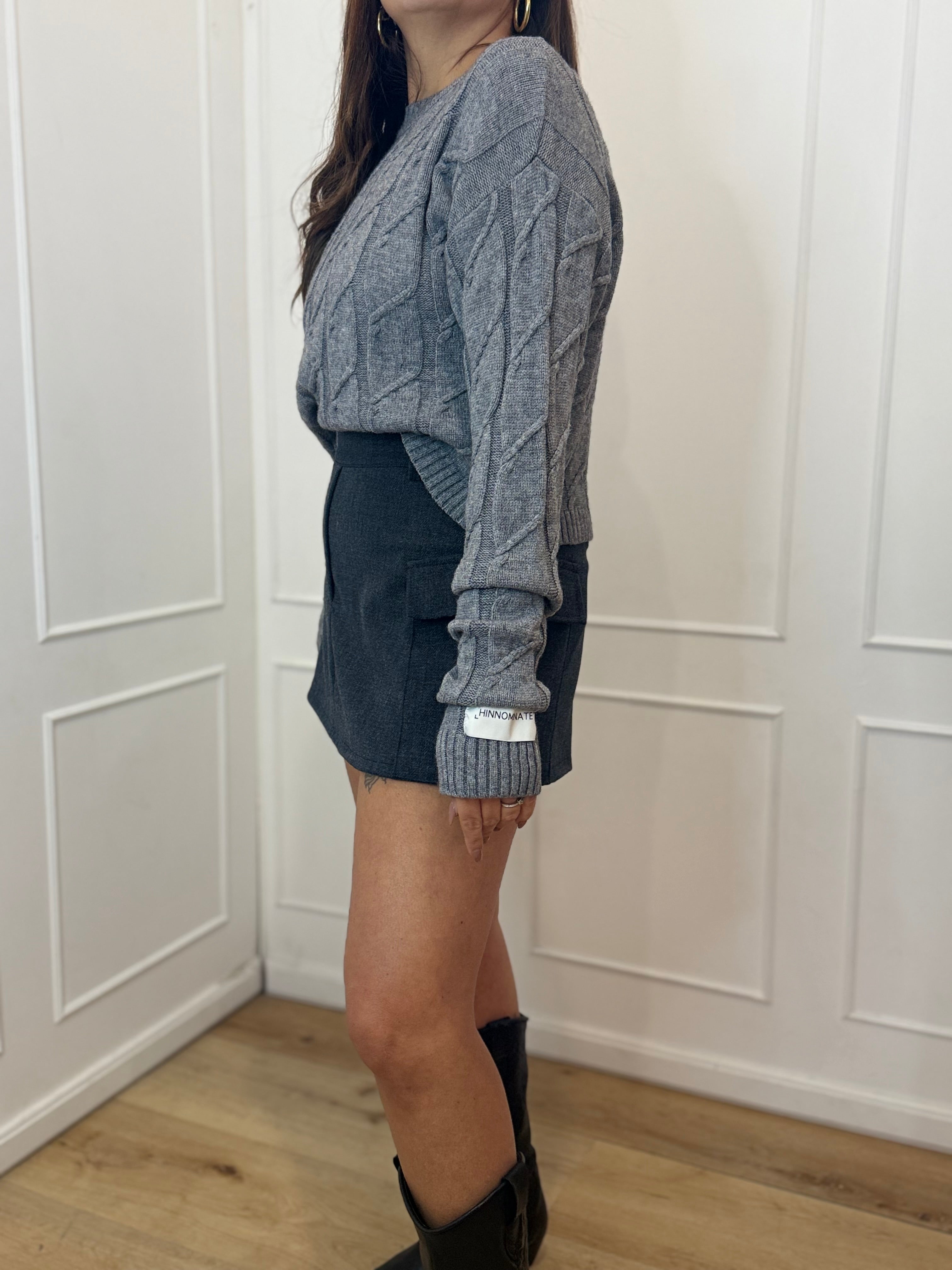 Maglia paricollo corta con trecce Hinnominate