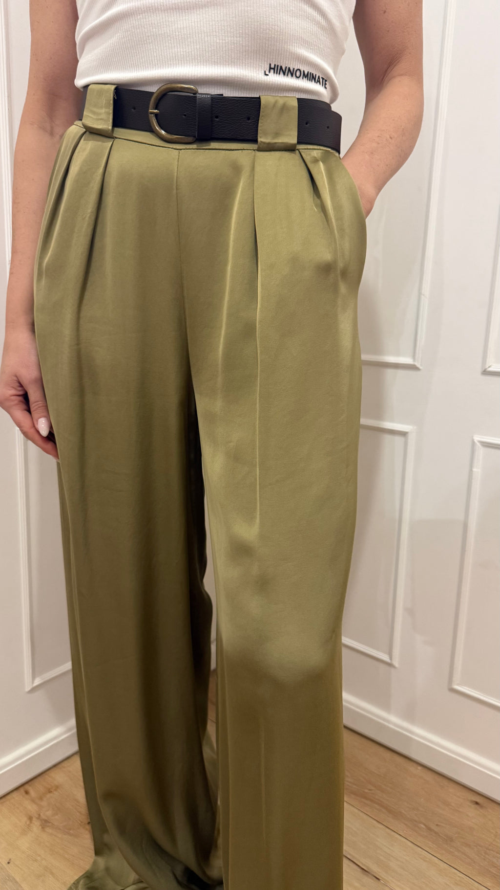 Pantalone raso verde Susy Mix