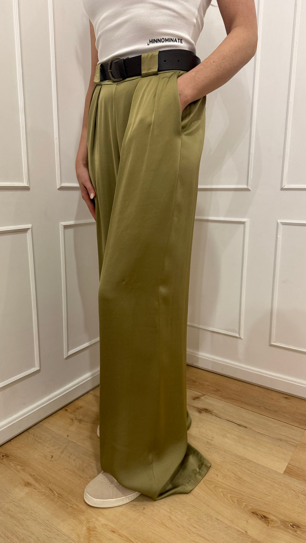 Pantalone raso verde Susy Mix