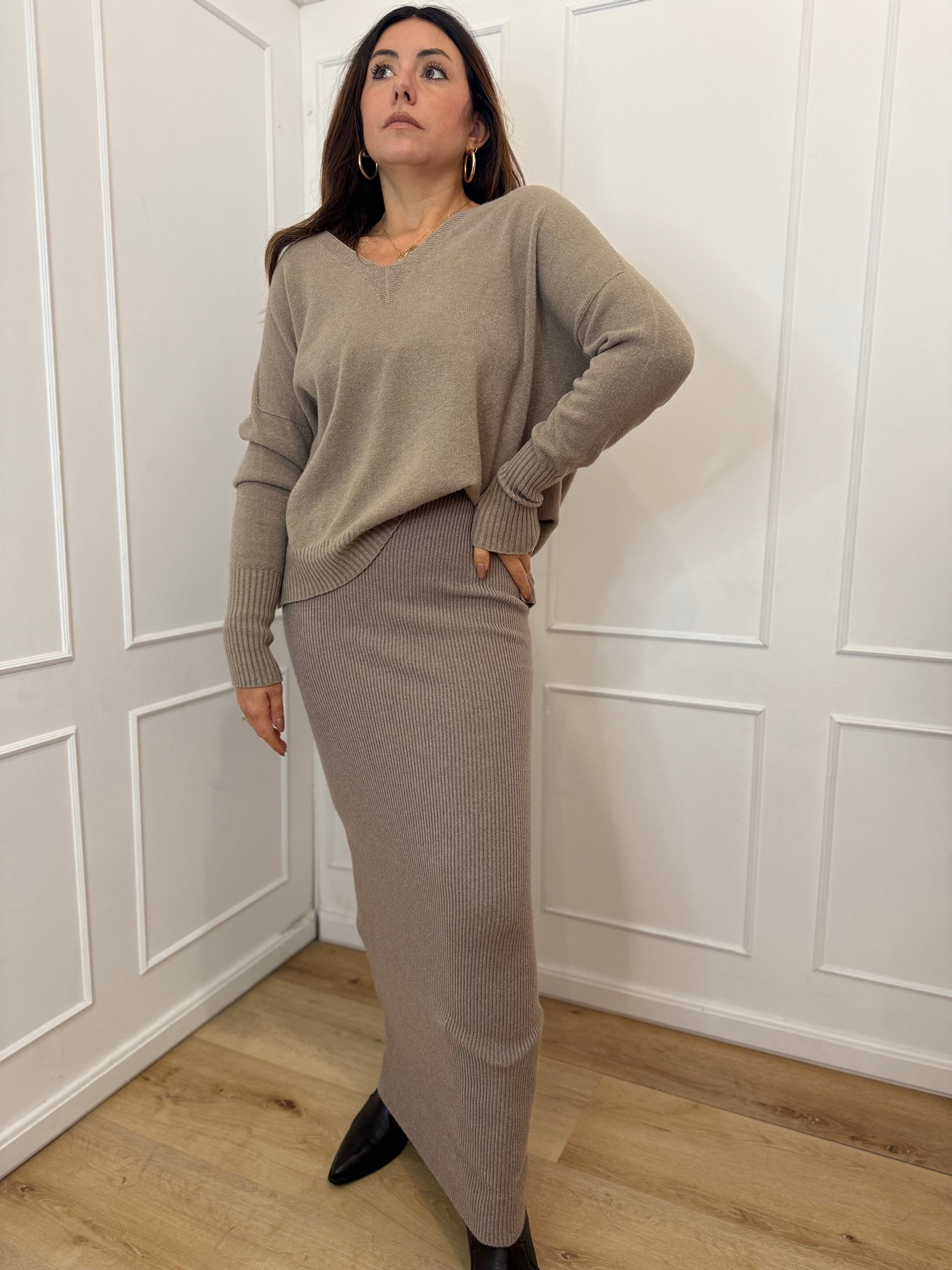 Maglia scollo V over kontatto