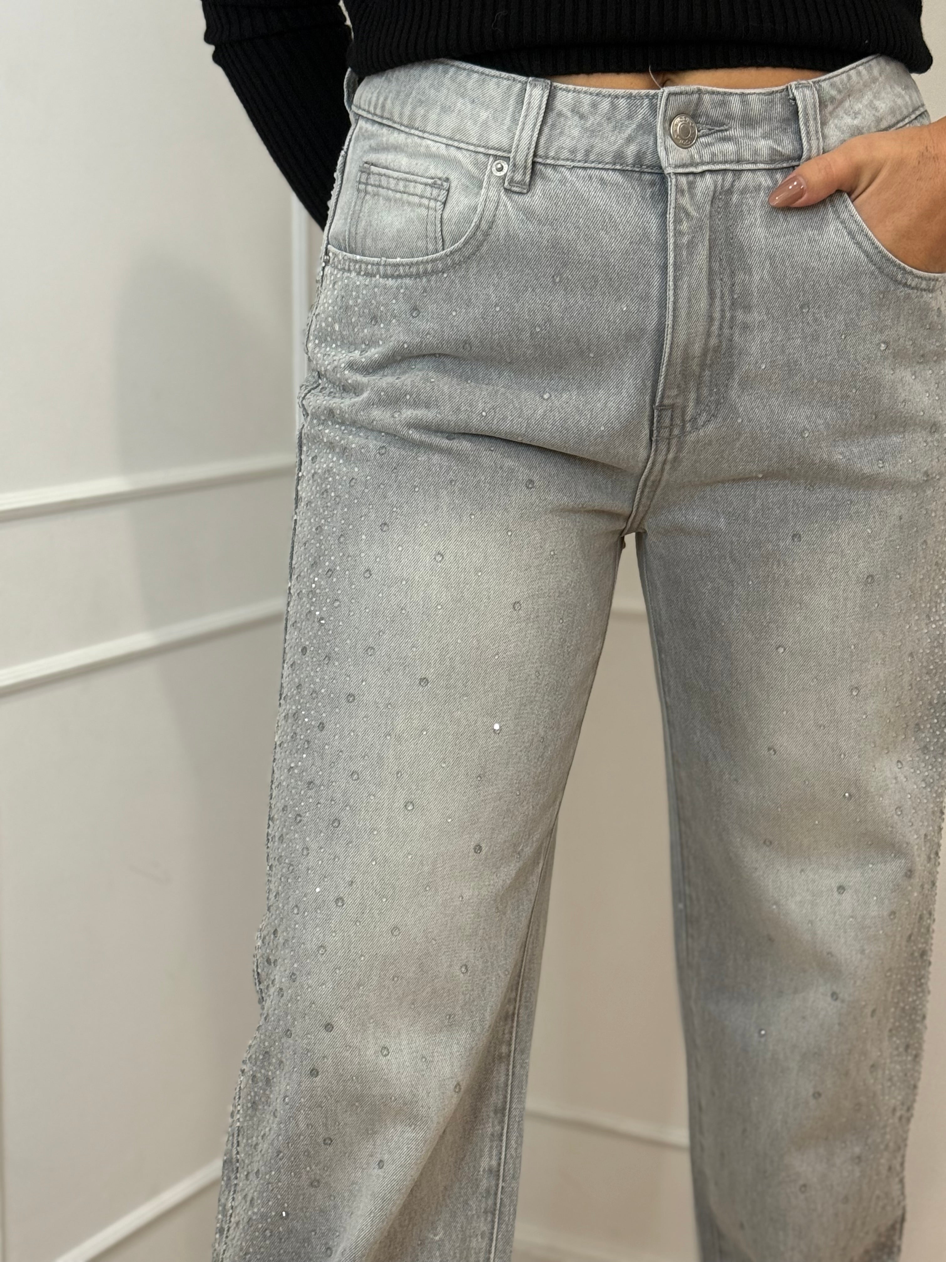 Jeans aurora strass vicolo