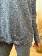 Maglia scollo V over strass kontatto