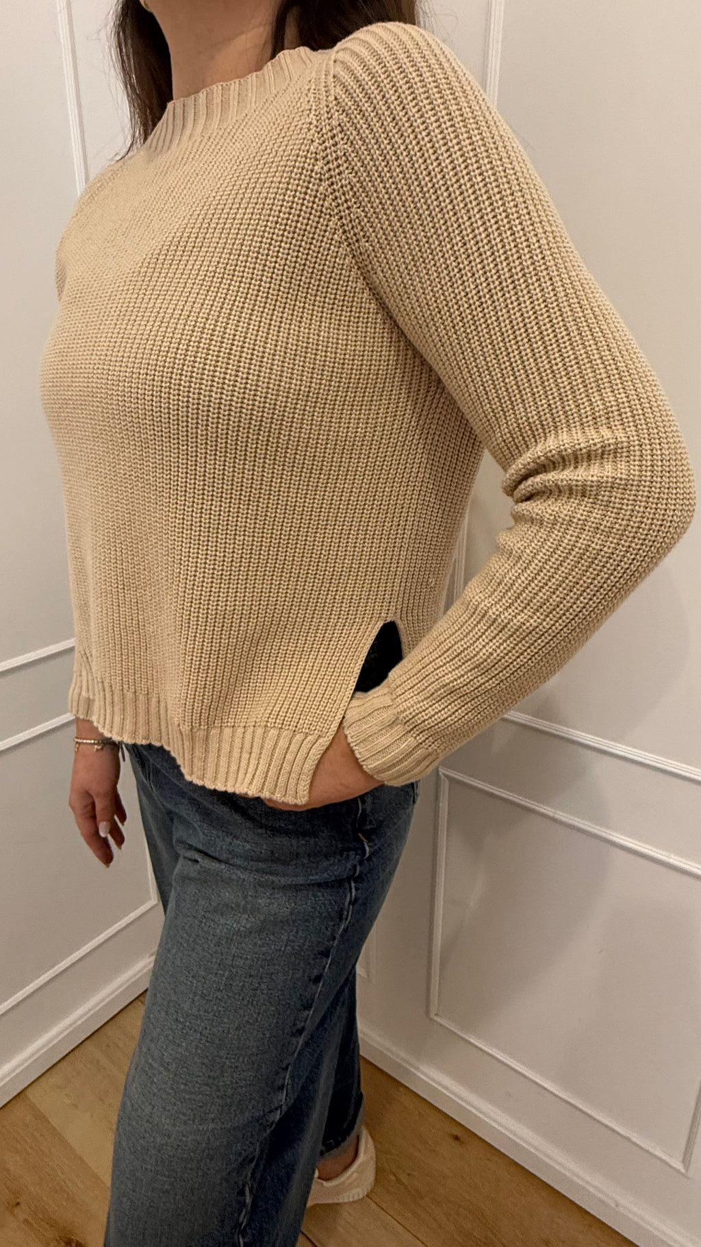 Maglia punto pannocchia beige Susy Mix