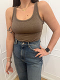 Canotta lurex marrone Susy Mix