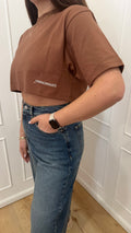 Crop top in Jersey Hinnominate moka