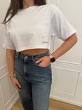 Crop top in Jersey Hinnominate bianco