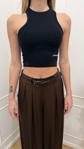 Crop top nero Hinnominate