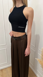 Crop top nero Hinnominate
