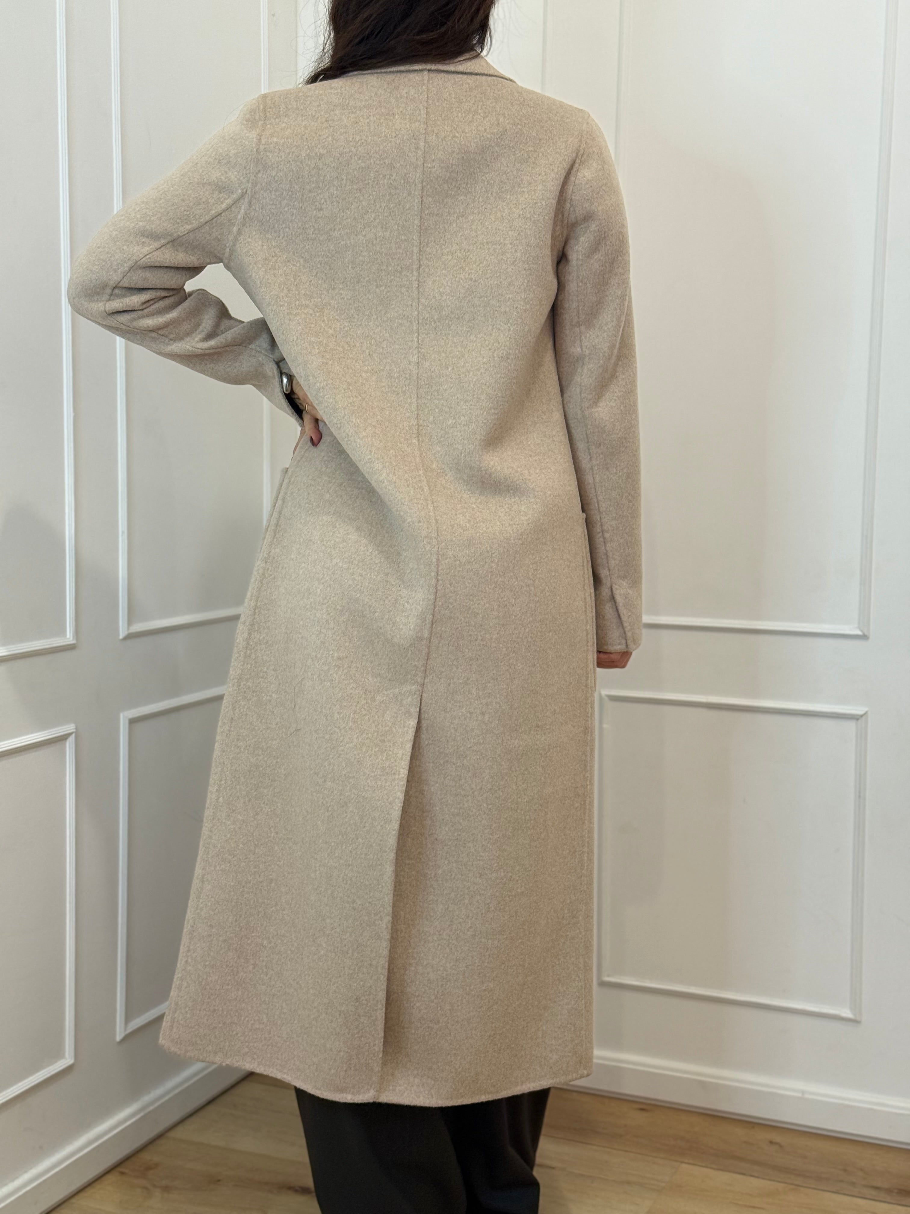 Cappotto Lungo Monopetto con tasche vicolo