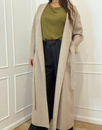 Cappotto Lungo con Cintura beige vicolo