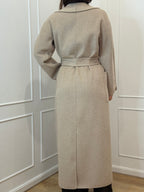 Cappotto Lungo con Cintura beige vicolo