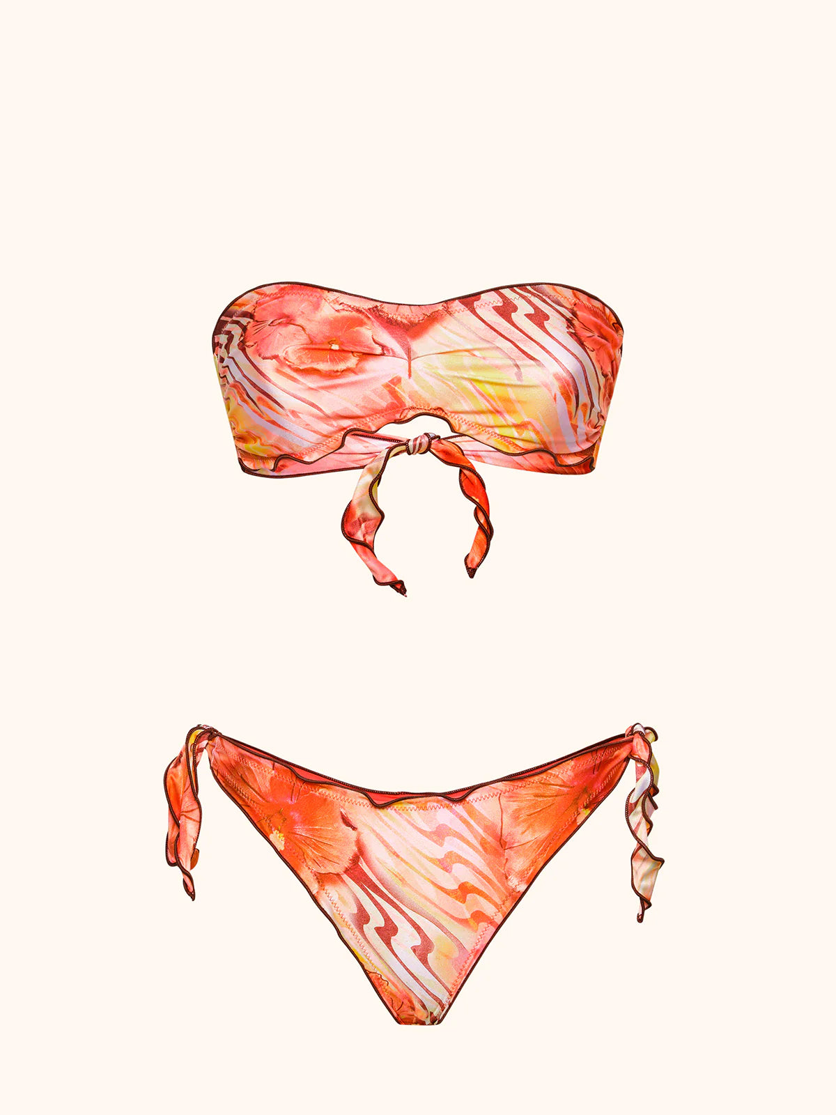 Bikini fascia e slip regolare fantasia me fui