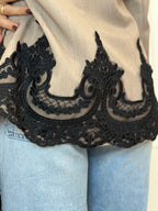 Giacca con pizzo fondo kontatto