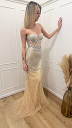 Abito nude a sirena Vivien Luxury